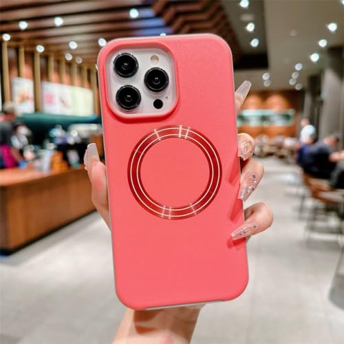 Coque iPhone 14 Pro antichoc cuir rose housse magnétique protection intégrale