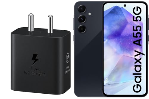 Image of Original 25W PD GaN Charger Adapter Compatible with Galaxy M36, S25, S25 Plus, F15, A55, A35, M35, M55, M34, M53, M14, F14, M33, A34, A54, Superfast Charging Wall Charger, Black