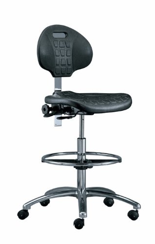 Bevco 7351 BLK Clean Room Polyurethane Chair, 19" - 26.5" Height