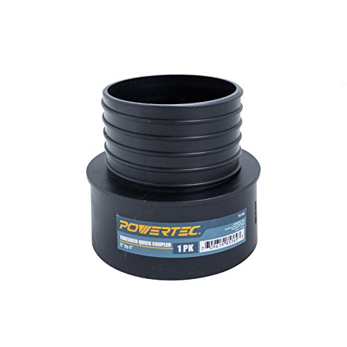 POWERTEC Threaded Dust Collection Quick Coupler Adapter