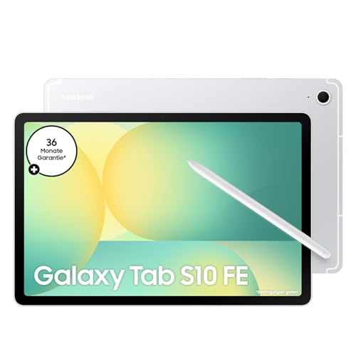Samsung Galaxy S10 FE AI-Tablet, Android Tablet, 128 GB Speicher, 8 GB RAM, 27,70 cm/10,9' Display, Inkl. S Pen, Wi-Fi, Lange Akkulaufzeit, Silver, 36 Monate Herstellergarantie [Exklusiv auf Amazon]