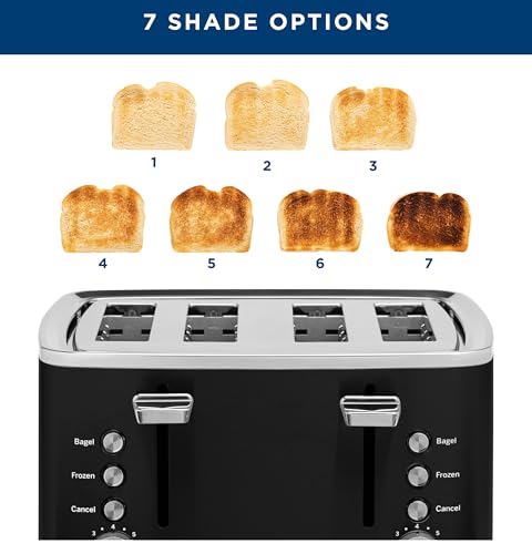 image for GE 4 Slice Toaster | Extra Wide Slots for Bagels, Breads, Waffles & Mo