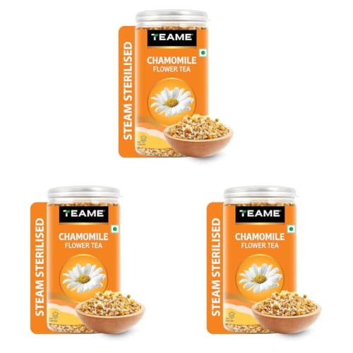Image of TE-A-ME - Chamomile Tea - 100g (100+ Cups) | Helps in SLEEP & RELAXATION | Herbal - Caffeine Free | Flower Based - Non-Bitter | Chamomile Tea for Sleep (Pack of 3)