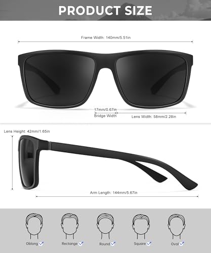Polarized Sunglasses Men Women: Mens Sunglasses Sun Glasses for Driving Sports Fishing with UV Protection 3 Packs2