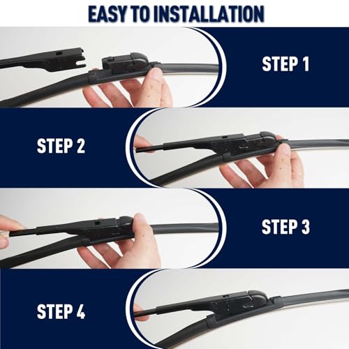 Image of Front and Rear Windshield Wiper Blades, 3 Pcs Front and Back Windshield Wipers Blades Replacement for Subaru Outback 2020-2025, Car Window Wiper Blades for 2020 2021 2022 2023 2024 2025