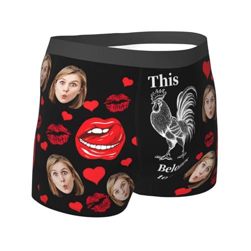 Custom Personalized Funny Face Mens Boxer Briefs Picture Underwear,Boyfriend Father Birthday Valentine's Day Gifts3