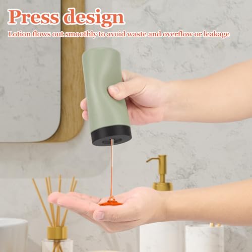 Image of Silicone Dish Soap Dispenser, Reusable Soap Dispenser, Easy to Fill to Use Dish Soap Squeeze Bottle, 240ml Dishwashing Liquid Dispenser Portable Hand Soap Bottle for Kitchen Sink (Green)