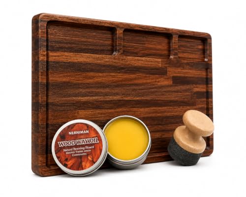 Tabla de cortar de madera nogal con mango y ranura 41.5x31.5x2.2 cm miniatura 1