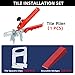Tile Leveling System with Tile Plier, 1000-Piece Tile Spacers Clips and 200-Piece Reusable Wedges, Tile Leveler Tool Set for Ceramic Tile and Stone Installation (1/16 Inch Tile Spacers)