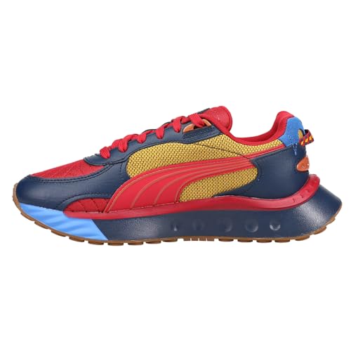 PUMA Kids Boys Wild Rider Gf Lace Up - Sneakers Shoes Casual - Blue, Red - Size 4.5 M3