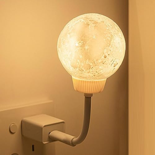 TEKCOOL Plastic USB Night Light for Bedroom, Moon Night Lamp for ...