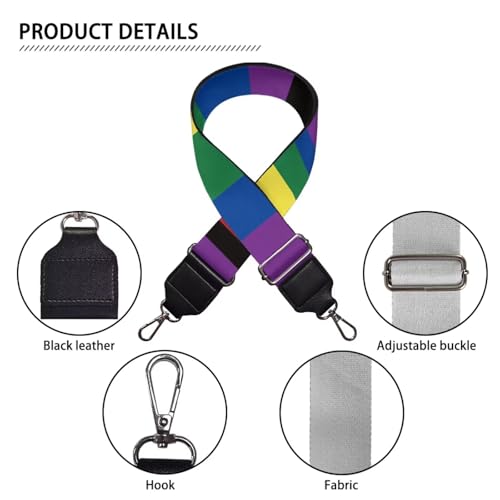 Image of Adjustable Purse Strap Replacement, Wide Shoulder Canvas Bag Strap, Crossbody Handbag Strap