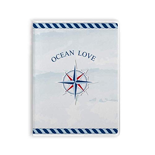 Notebook Boussole Ocean Love Sea Sailing carnet de notes marin couverture souple journal