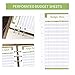 70 Pcs A6 Expense Tracker 6-Hole Punched Budget Sheets Include 60Pcs Expense Tracker Budget Sheets 6Pcs 6 Holes Zipper Cash Envelopes 4Pcs 6 Ring Notebook Card Binder Pockets