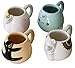 Set di 4 tazze "Animal Espresso Mug" (4 - Lama, licorne, narval e parese)