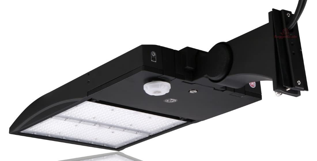 With Motion Sensor - 300W NextGen III LED Light - 42,000 Lumens - 5000K Bright White - Direct Arm Mount - Title 24 Compliant - No Photocell