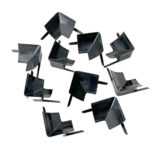 Image of InstaTrim Inside Corners - 10 Black 1 /2 inch Wide Trim Inside Corner Pieces - Trim for Inside Corners - Paintable | Ten paintable black inside-corner caps finish internal joints on matching 1 /2 in InstaTrim flexible trim home installations.