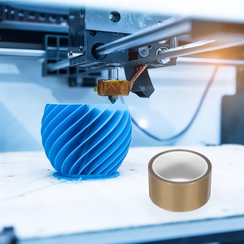 Image of MECCANIXITY 2 Pcs High Temperature Tape 50mm PTFE Coated Fabric Tape Heat Resistant Tape for Vacuum Sealers Adhesive Tape 10m /33ft Brown 0.18mm Thickness