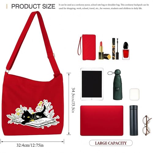 Image of Lify Women's Retro Large Size Canvas Shoulder Bag Hobo Crossbody Handbag Casual Tote - 1 Piece