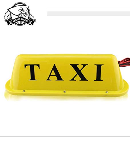 12V Magnetic Waterproof Taxi Cab Roof Top Illuminated Sign Car white led Light Sealed Base with 3m power cable Yellow