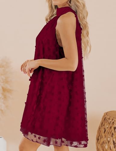 Image of VIMPUNEC Womens Summer Halter Mini A Line Swing Dresses Wedding Guest Formal Cocktail Homecoming Dress