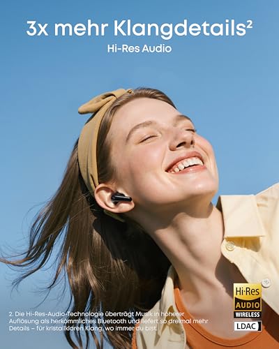 soundcore by Anker P31i kabellose Bluetooth-Kopfhörer, Hi-Res Sound Schwarz – Ansicht 3