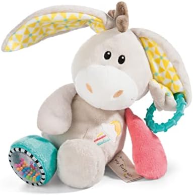 My First NICI Activity Kuscheltier Esel Muli – Spielzeug für Babys und Kleinkinder ab 3 Monaten zum Kuscheln und Fördern