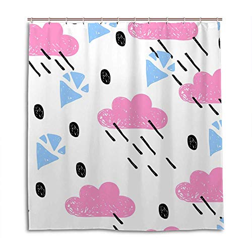 Rideau de douche polyester abstrait CHEHONG 152x184cm avec 12 crochets - 2