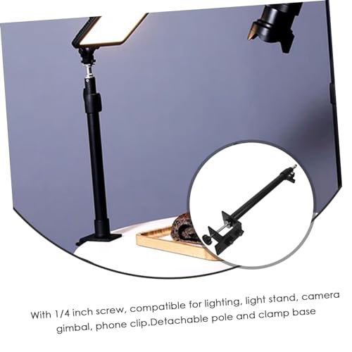 Image of Veemoon Telescopic Camera Stand Adjustable Video Light Light Mount for Desk Compatible Phone Clip and Photography Lighting Equipment