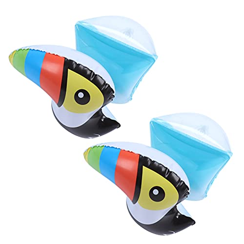 Toucan Pattern PVC Inflatable Swim Arm Band for Children 3-6 Years Old with Double Airbags Design Pond Recreation