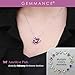 GEMMANCE Gift Butterfly Crystal Necklace with Amethyst Pink Birthstone for February, Silver Tone, 18”+2” Chain
