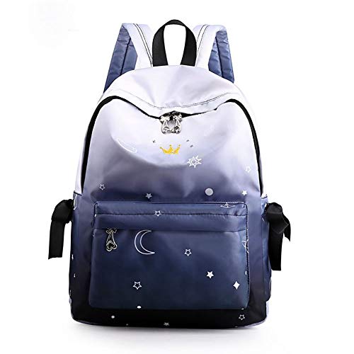 KEBEIXUAN Mochila para niña de Color de Material de Nailon Adecuado para Escolar Informal