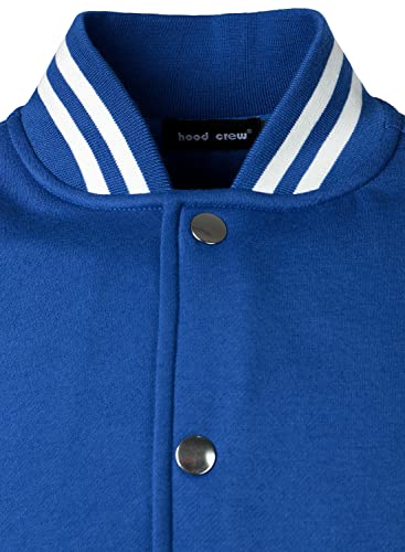 HOOD CREW Man’s Varsity Baseball Jacket Cotton Blend Letterman Jackets4