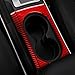 UOADA Red Real Carbon Fiber Auto Stickers Central Cup Holder, Handbrake Decals Compatible with Mazda6 Mazda 6 2006 2007 2008 Interior Trim Cover Accessories