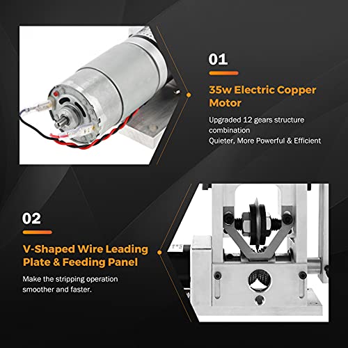 Beamnova Electric / Manual / Drill Powered Wire Stripper Machine Automatic Power Hand Crank Stripping Machine For Scrap Copper, Stripping Wires Of 2 - 25 Mm, Flexible Wire Within 2 Mm #TOP5