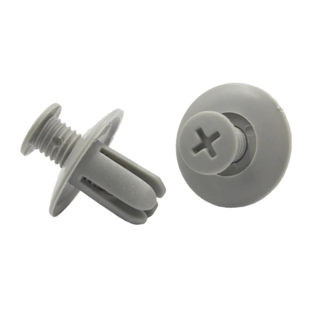 GLBMLMTHZP Gray Black 8mm Hole Auto Plastic Bumper Door Screw Push-Type Expanding Rivet Panels Trim Retainer Nylon Fasteners Clips 50Pcs