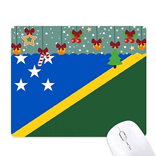 Tapis de souris Îles Salomon bureau pays océanie en caoutchouc de noël