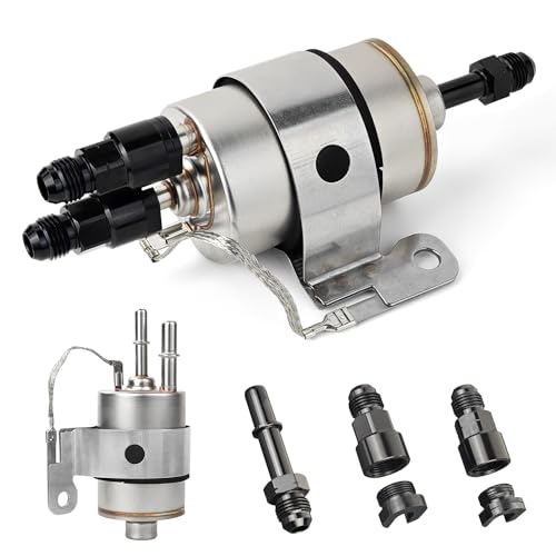 58 PSI fit Fuel Filter Regulator Kit for LS Swap EFI Conversion Corvette C5 5.3 Chevy Fuel Pressure Filter with Return AN-6 Fittings 3/8 5/16 EFI Inlet Outlet Return Fuel Rail Adpater