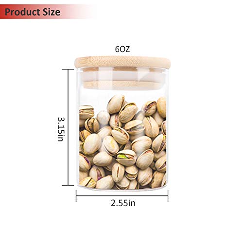 Image of Glass Storage Jar with Airtight Bamboo Lid & Labels Set, 10 PCS Minimalist Kitchen Containers, Stackable Pantry Canister for Food, Spice, Flour, Sugar, Rice, Coffee ETC