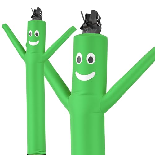 Image of LookOurWay Air Dancers Wacky Waving Inflatable Tube Man Attachment - 7 Feet Tall Advertising Air Dancer Waving Man Inflatable Tube Guy - Blower Not Included - Green