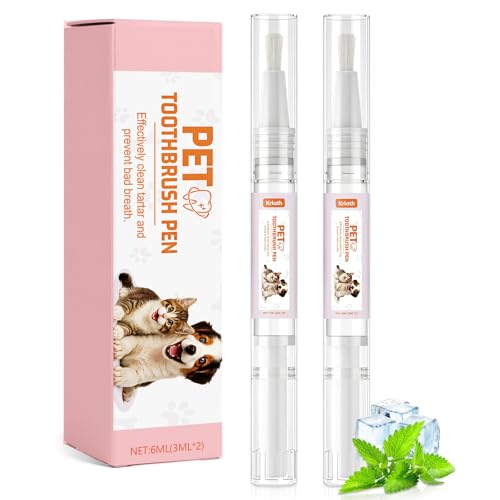 #VerdientProvisionen<br>2 Stück Haustier Zahnreinigungsstift Zahnreinigung Hund Stift Pet Oral Repair Gel Stift für Hunde Katzen Neutralisiert Mundgeruch Frischer Atem Weiß