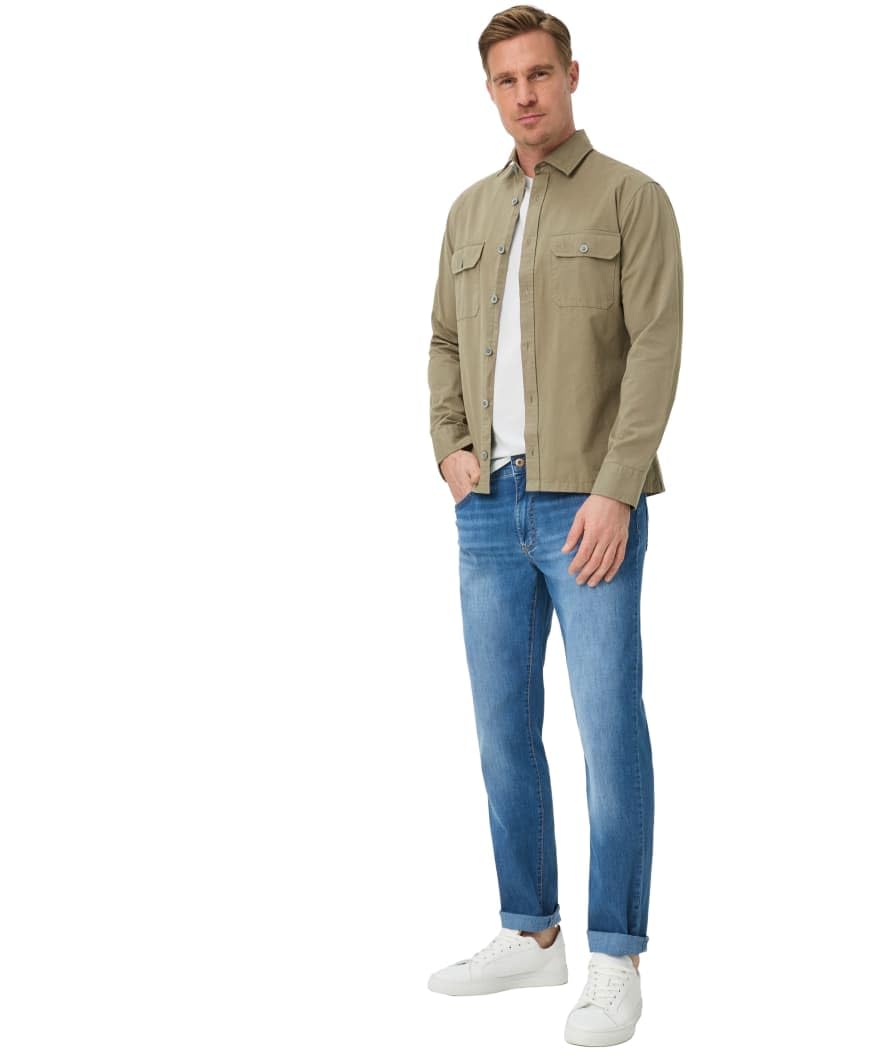 Brax Herren Style Cadiz Ultralight Denim Blue Planet Five-Pocket Jeans Ocean Water Used 36W / – Bild 4