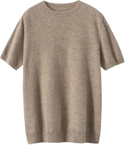 Mens Short Sleeve Wool Knitted Tshirt Oneck Loose Fit Pullover Sweater Casual Comfortable Top2