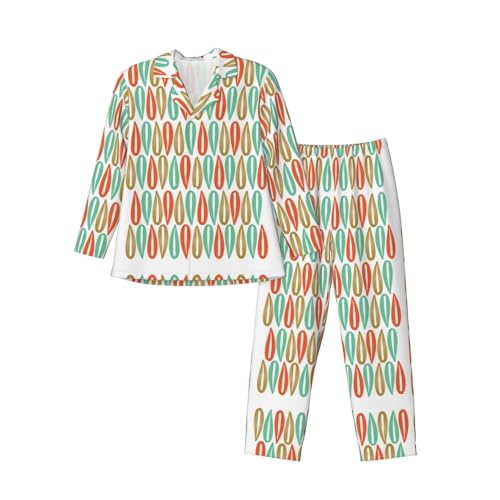 Pyjama homme moderne milieu du siècle : tenue élégante pour le salon du matin