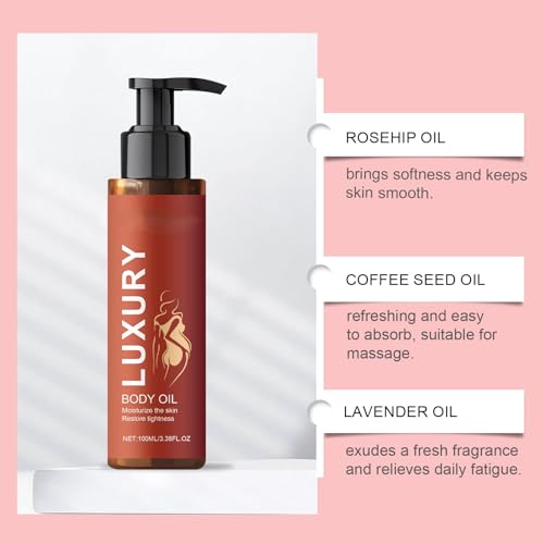 Magic Firming Body Oil, Glow Remedy Oil Skin Tightening with Soybean & Rosehip - Compact Luxury Bo-dy Oil Lotion to Plump Moisture, Reduce Fine Lines, Lift Sagging Skin & Boost Radiant Glow (100ml) - Image 6