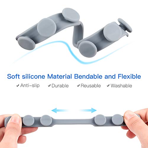 6pcs silicone mask extender strap extended mask holders to protect ears ear savers for masks face mask holder with adjustable gripper anti-tighting mask straps for back of head 2pcs of each color