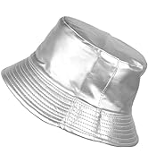 Sportmusies Bucket Hats for Women Men, Leather/Cotton Double-Side-Wear Sun Fishing Cap Packable T...