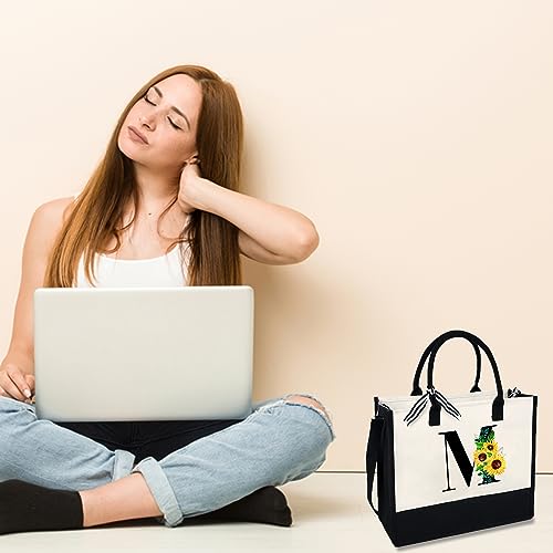 Bolso Tote con Cremallera, Monograma 13oz para Mujer miniatura 3