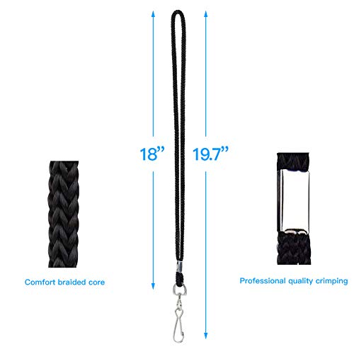 Jorui JR-LANYARD001 Blusky 10 Pack Black Bulk Badge Lanyards Neck Straps thumb #2