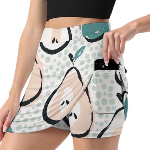 Jupe de tennis avec poche intégrée short de sport athlétique vert